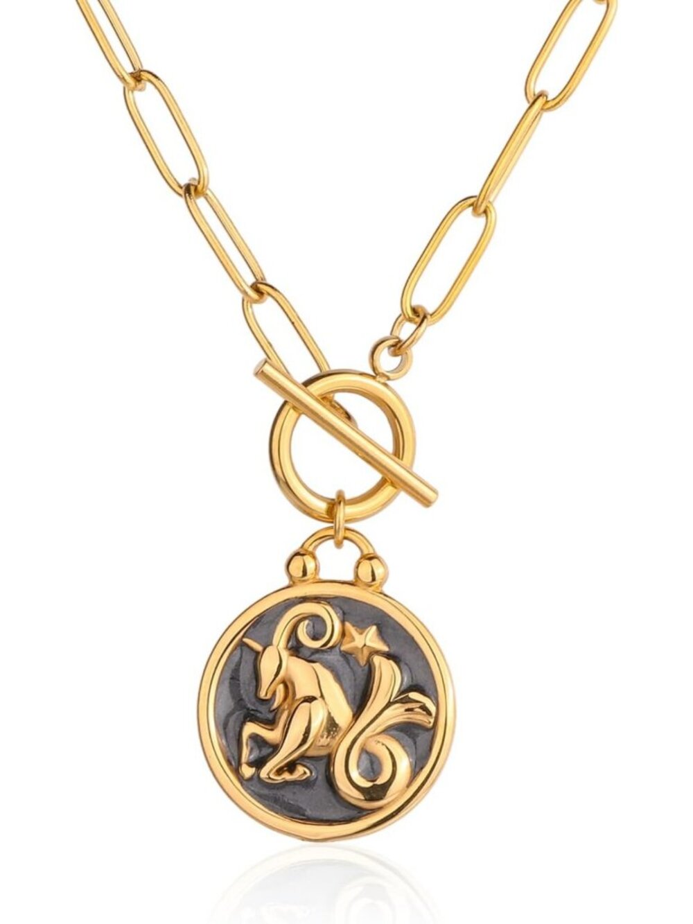 18k Gold Plated Zodiac Pendant Necklace - Astrology Horoscope Jewelry Gift for